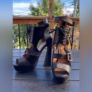 Jeffrey Campbell Black Leather Heels